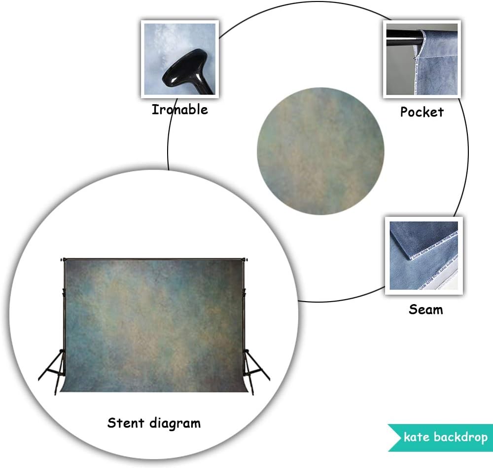 10ft(W) x6.5ft(H/T) Abstract Photo Backdrop Microfiber Cadetblue Pack of 2 Q88158