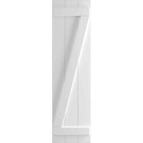 16-1/8x22 x 77x22 PVC Board and Batten Shutters, Unfinished (Per Pair) Z562523