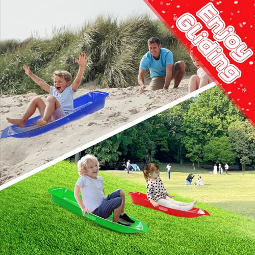 Flexible Plastic Snow Sled with Pull Rope for 1-2 Rider I1868