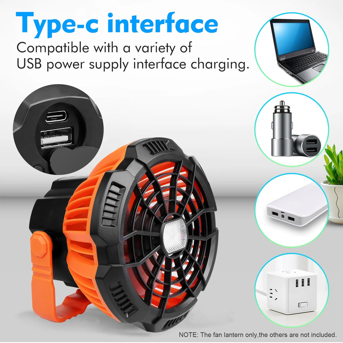 2-in-1 Camping Fan Lantern Power Bank P39810