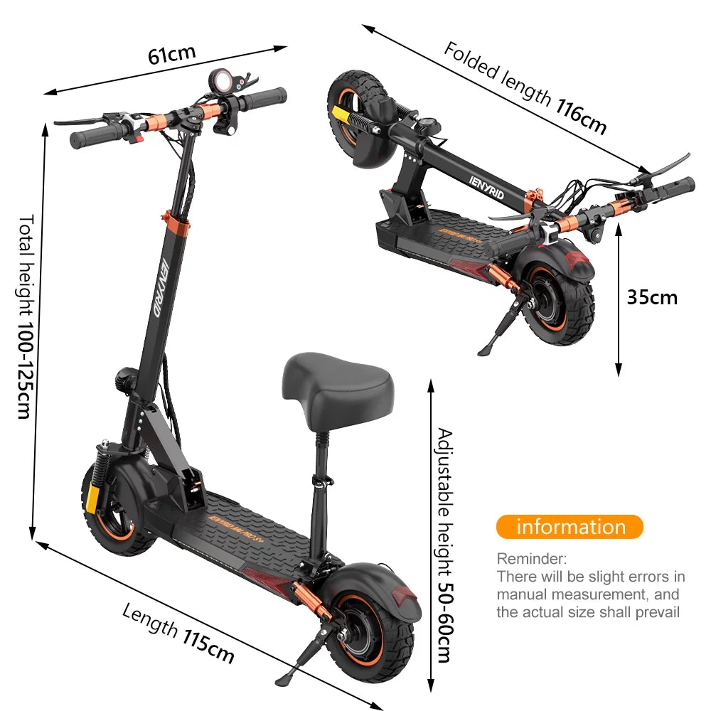 800W Foldable Electric Scooter 28 MPH 22 Miles 10 inch Tires F574227