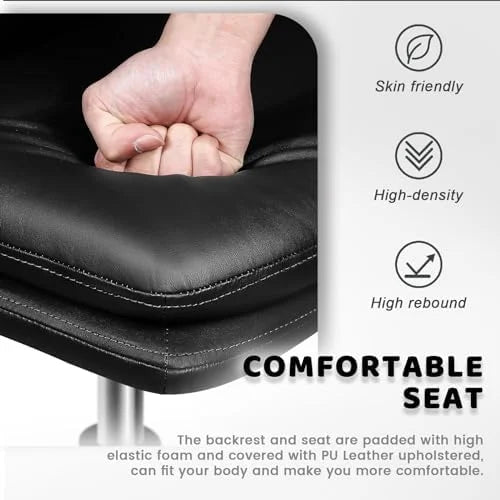 Armless High-Back Wide Seat Office Desk Chair J954714