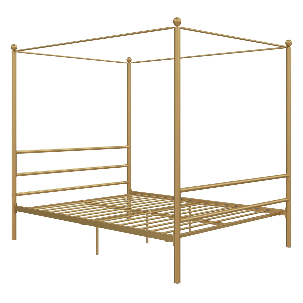 Queen Gold Metal Canopy Bed B131426