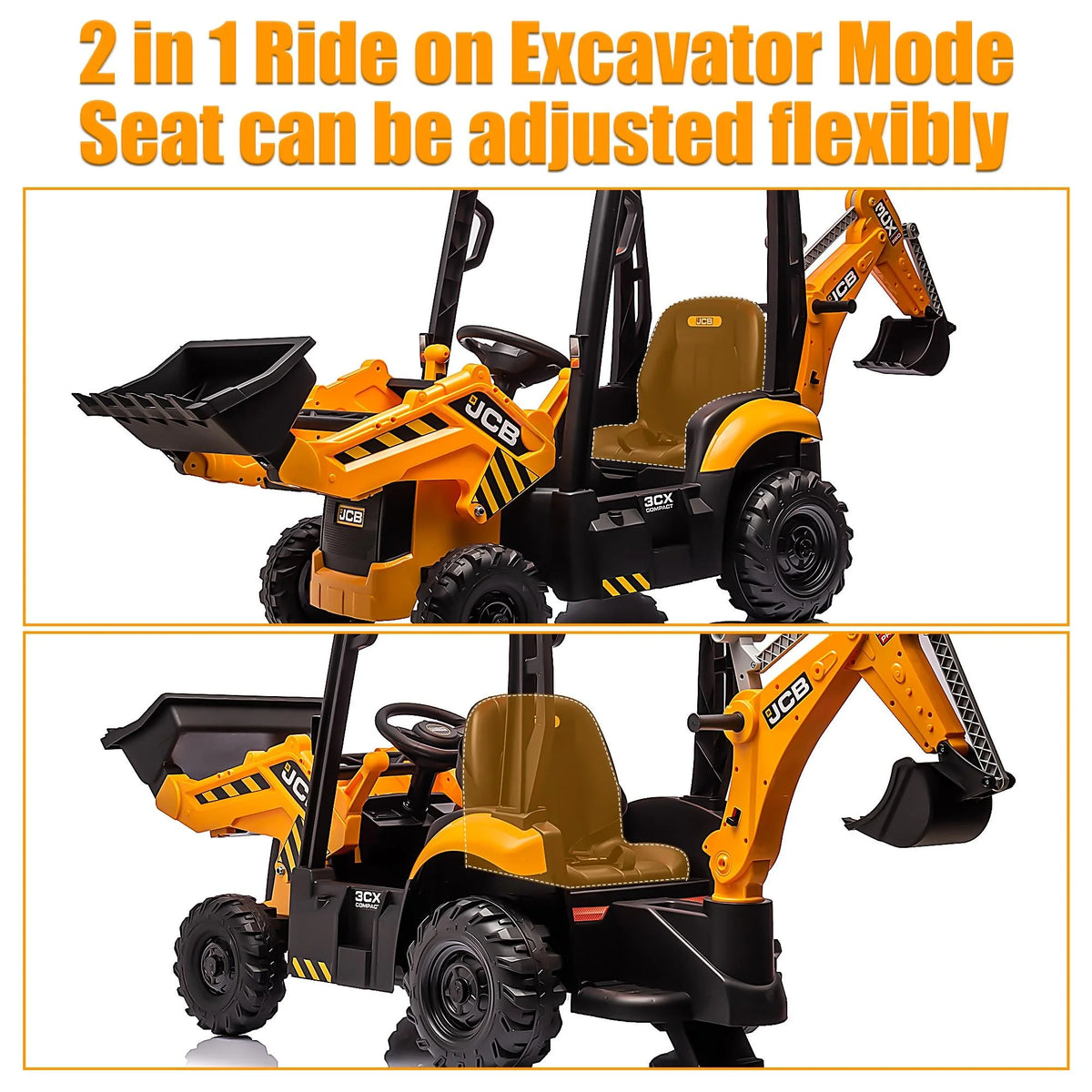 Yellow 24V Ride on Excavator with Remote Control M67296