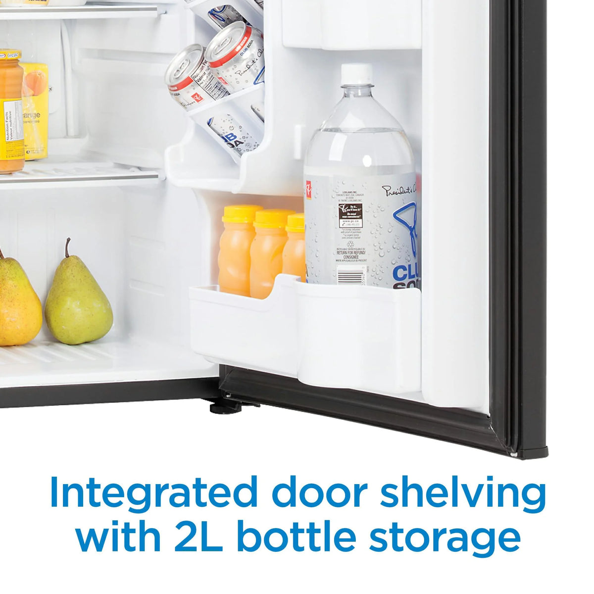 2.6 Cubic Feet Compact Freestanding Refrigerator, Black Y4125