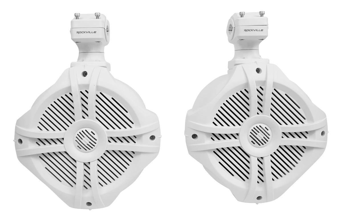 White 6.5" 250w Marine Wakeboard Tower Speakers N292785