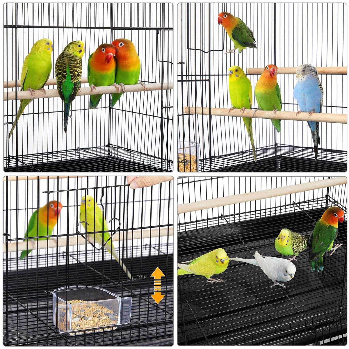 47 Bird Cage with Slide-Out Tray and Rolling Stand R833