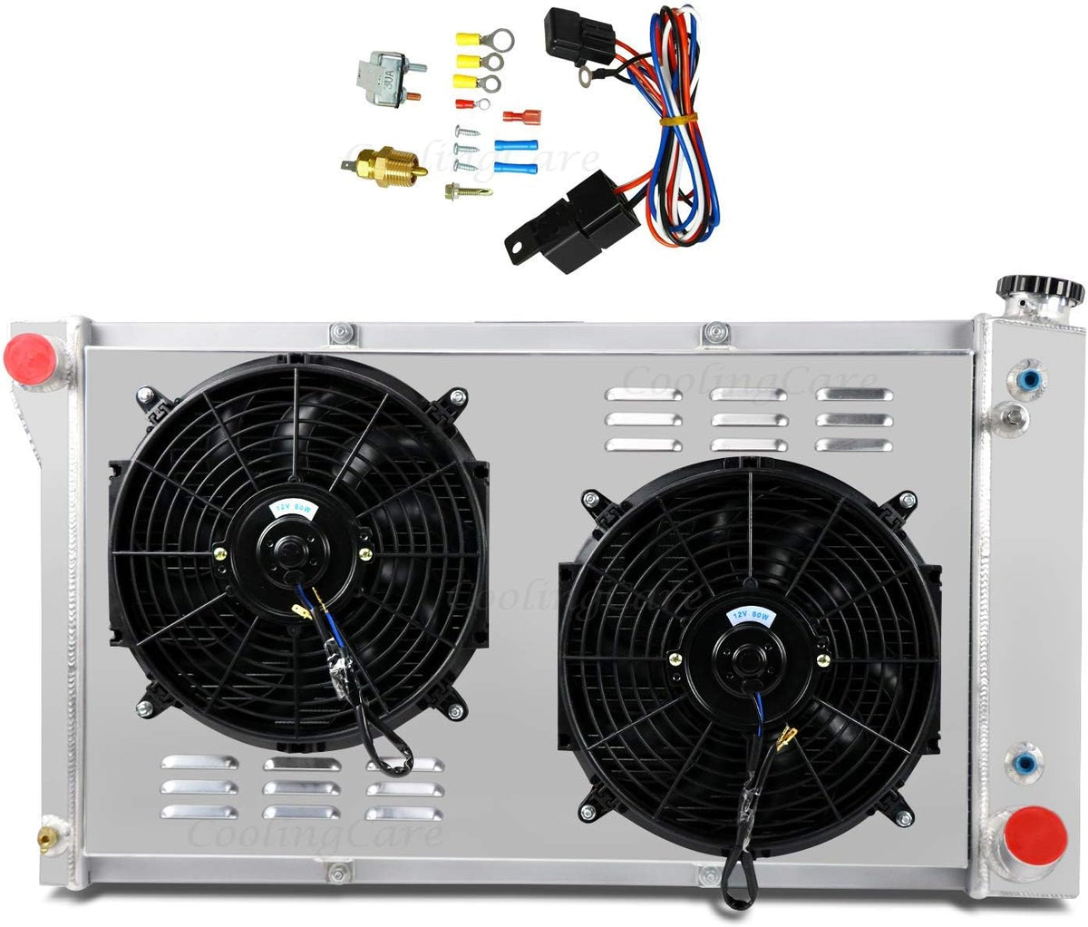3 Row Core Aluminum Radiator with Shroud Fans I4374