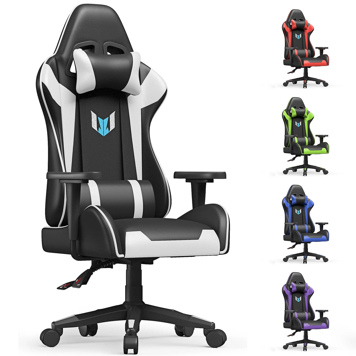 Black Pu Leather Ergonomic Gaming Chair M802724