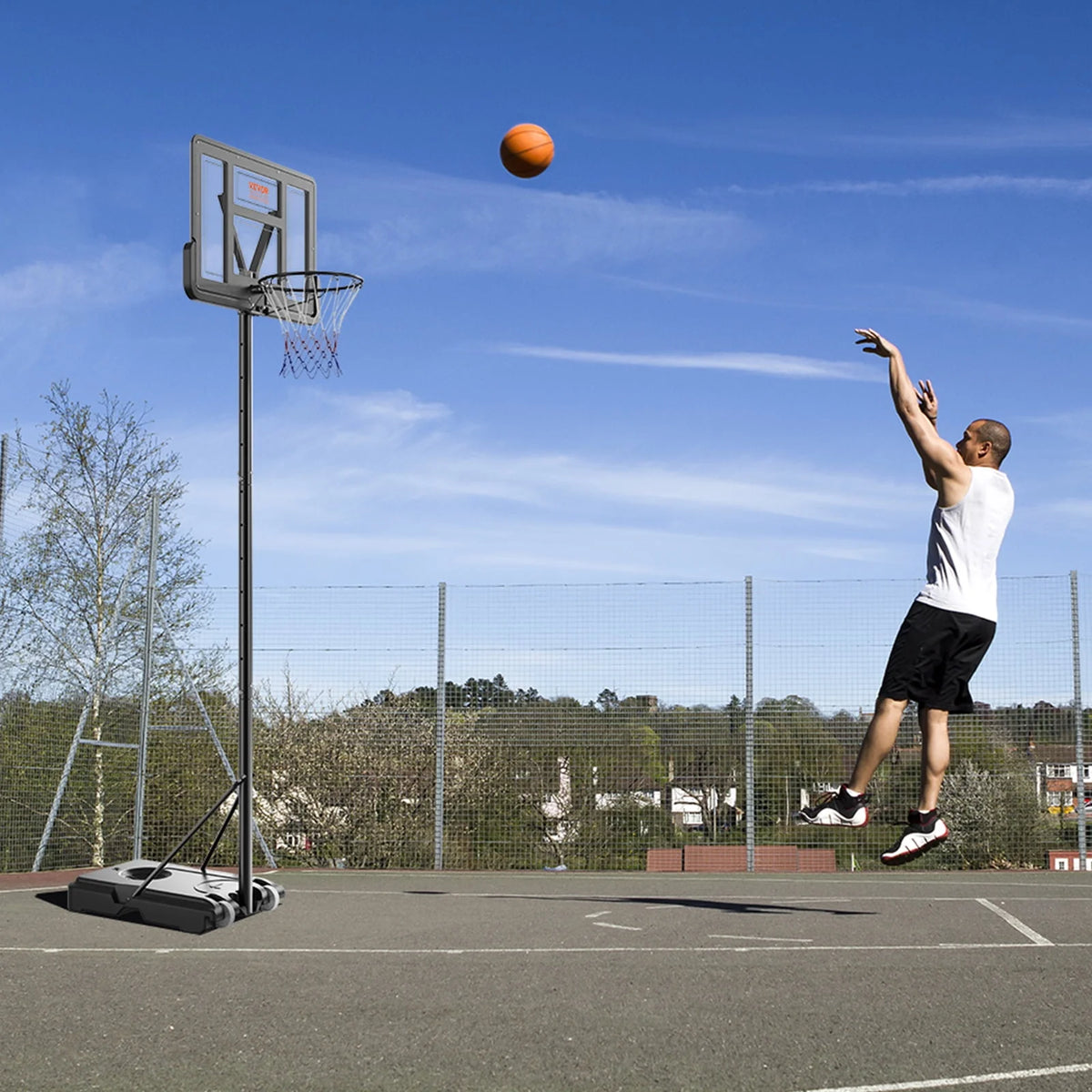 Basketball Hoop Adjustable Height Backboard System M88918