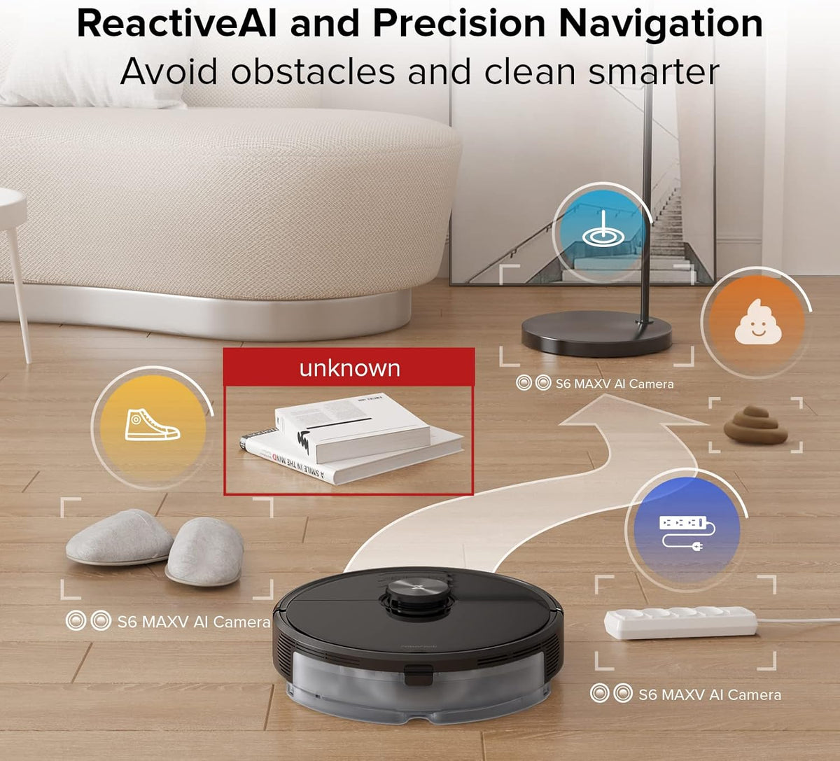 Robot Vacuum and Mop with 2500Pa Suction C828995