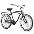 24" 3-Speed Matte Black Cruiser Bicycle A4406