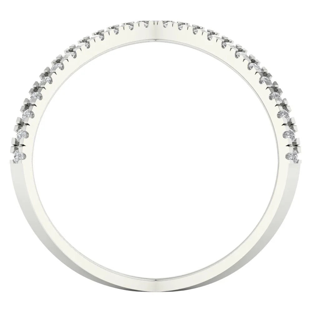 14k White Gold Simulated Diamond Ring size 10.75 K995325