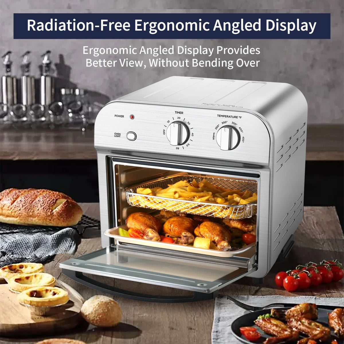 Air Fryer Toaster Oven Combo with Rotisserie And Dehydrator, 1500 W A2387