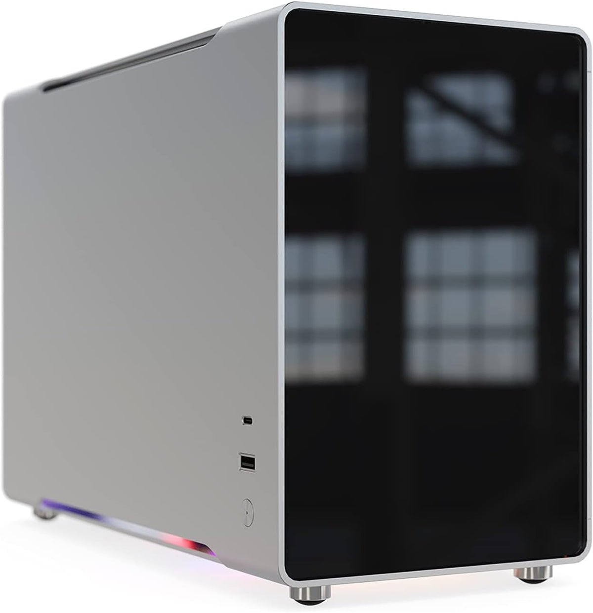 Mini ITX Aluminum Computer Case with Tempered Glass M880837