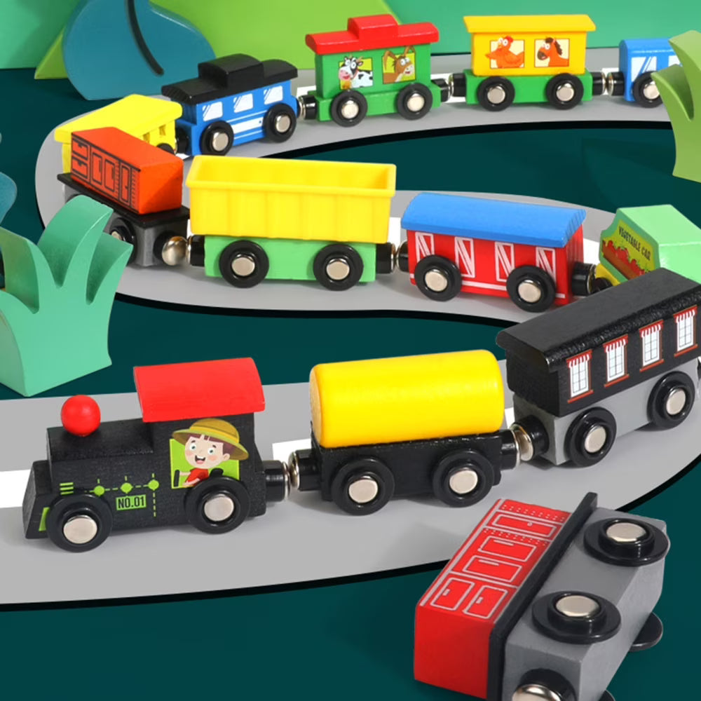 Wooden Train Toys Assembling Blocks Toy Y70409