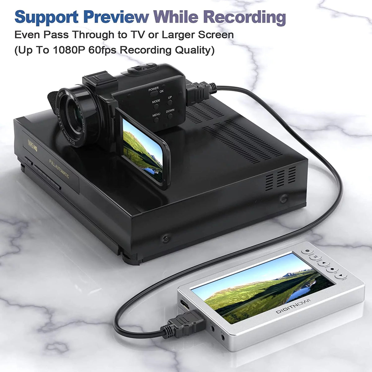 Silver Video to Digital Converter with 5" OLED Screen E952