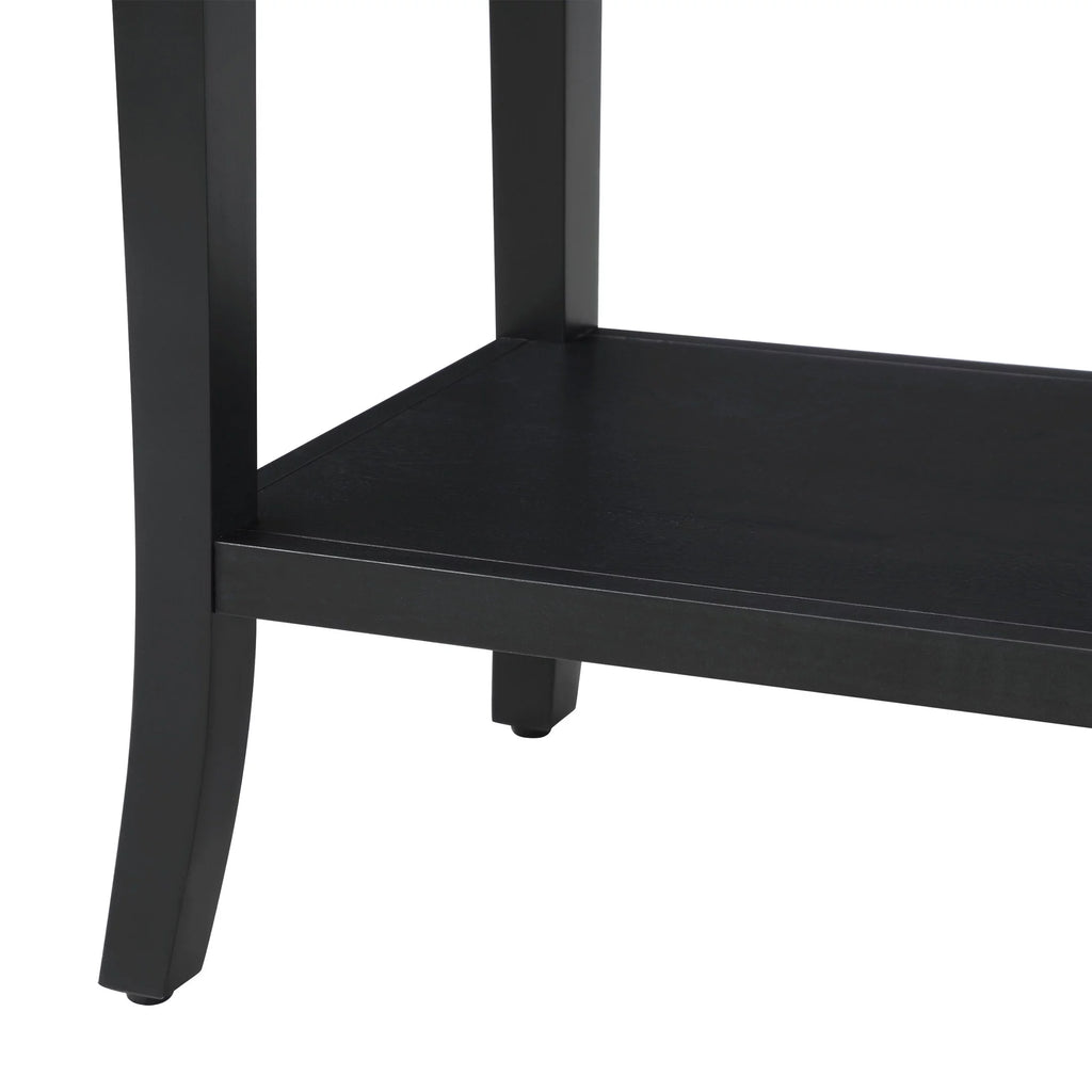 Console Table with Lower Shelf and Solid Wood Frame Z24810
