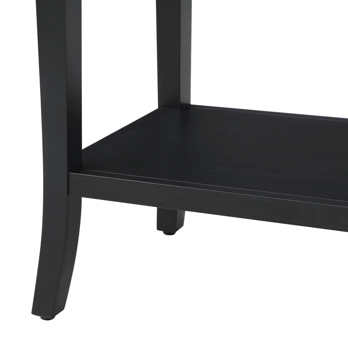 Console Table with Lower Shelf and Solid Wood Frame Z24810