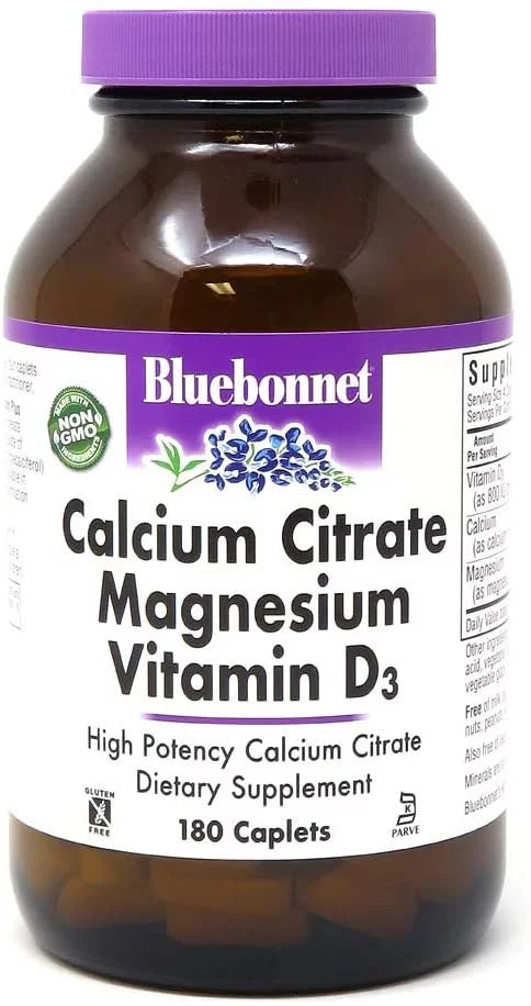 Calcium Citrate Magnesium Plus Vitamin D3 Caplets, 180 Caplets M5455