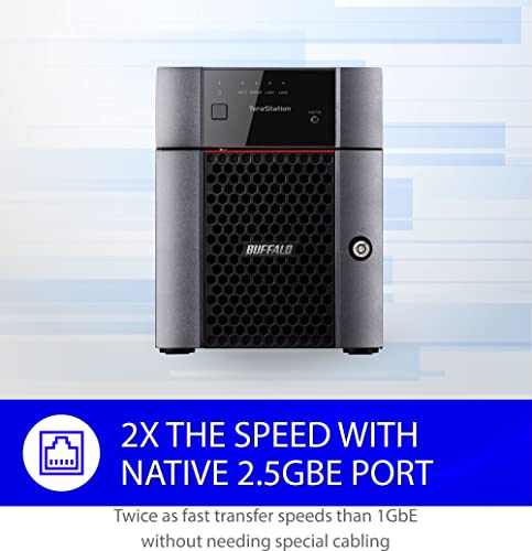 4-Bay Desktop NAS 8TB (4x2TB) with HDD Hard Drives Included 2.5GBE H592830