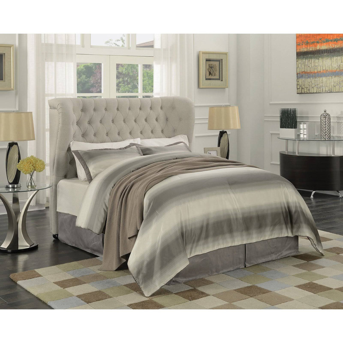 Beige California King Headboard C90570