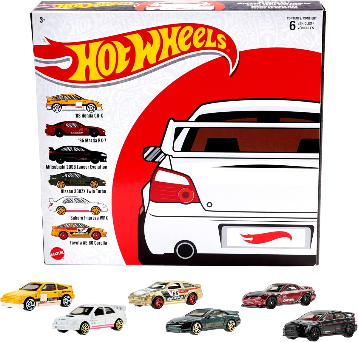 Multipacks of 6 Toy Cars, 1:64 Scale V9292