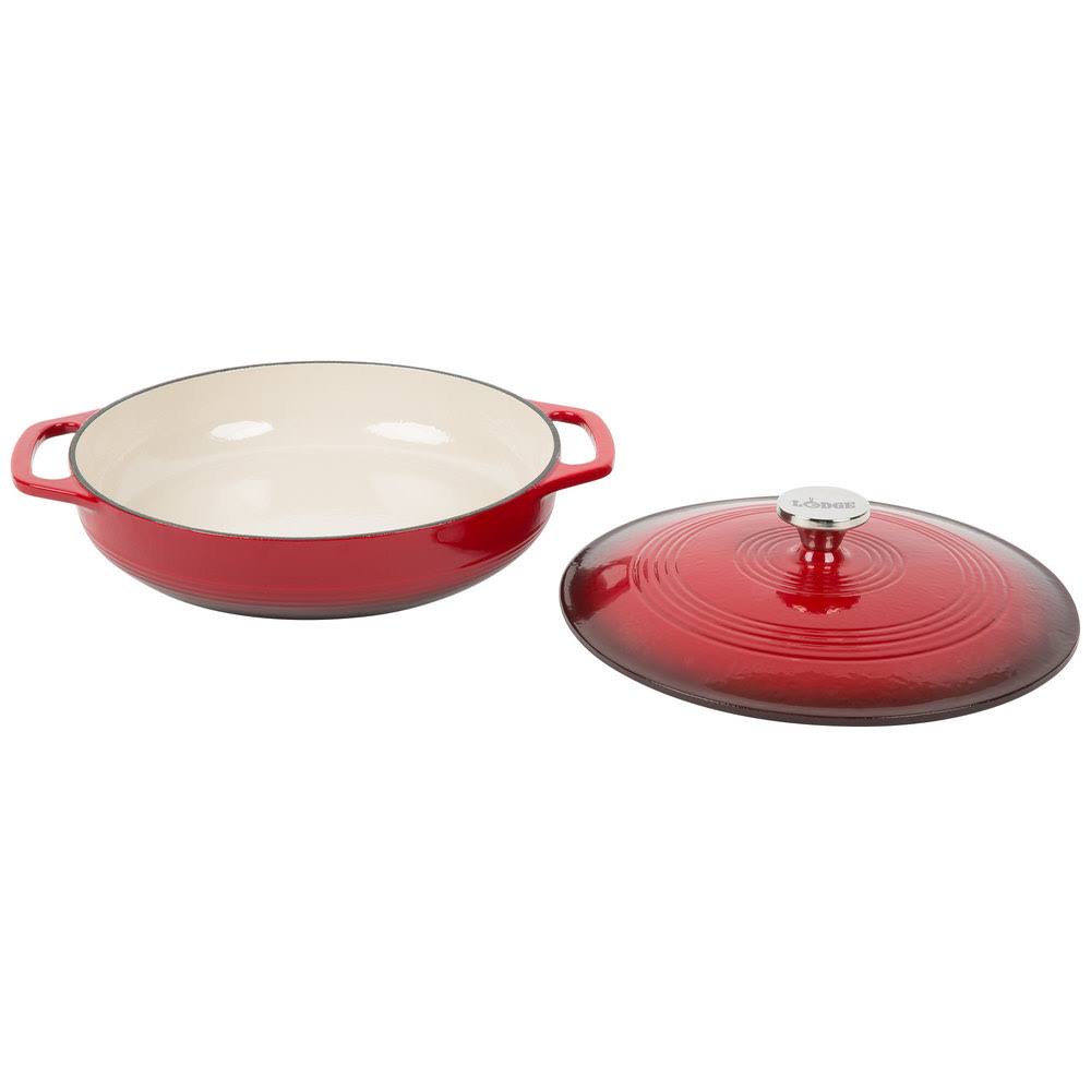 Red Cast Iron Casserole Dish 3.6 qt Z785