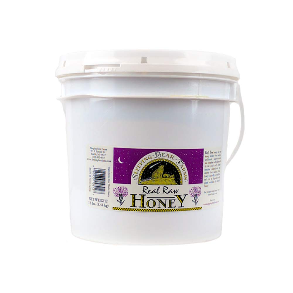 Raw Honey 1 Gallon Jug - 12 Lbs. Unfiltered Unpasteurized Unblended Bulk Honey S946