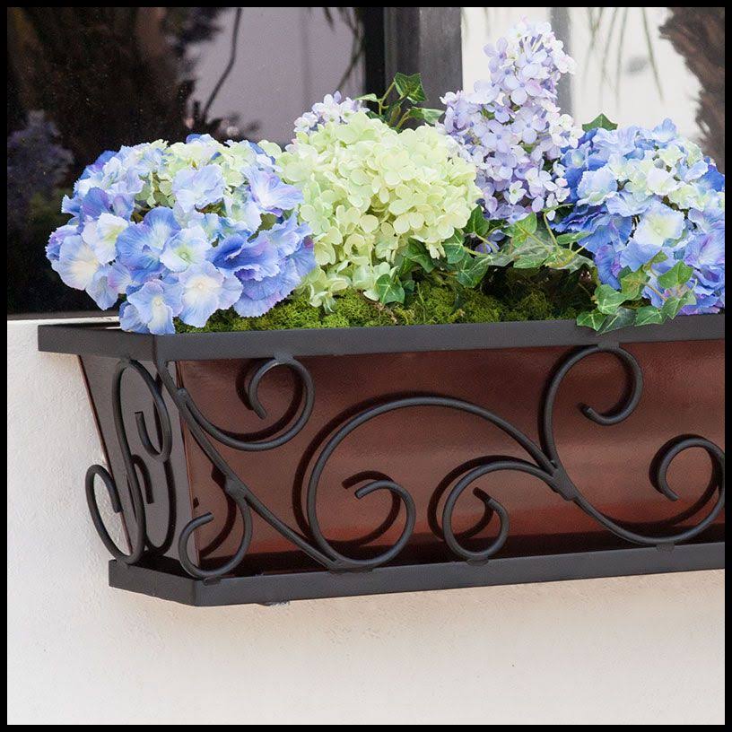 Oil Rubbed Galvanized Window Box with Liner G6643