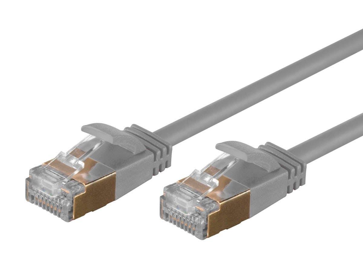SlimRun Cat6a Ethernet Patch Cable, RJ45, STP, 36awg, 30ft Z81900