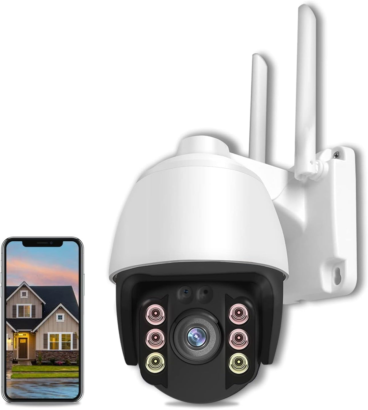 Wireless WiFi 1080P Security Camera with Motion Detection, Auto Tracking, Two Way Audio, Full Color Night Vision G64172