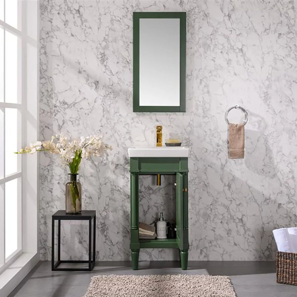 18" Green Sink Vanity X39646