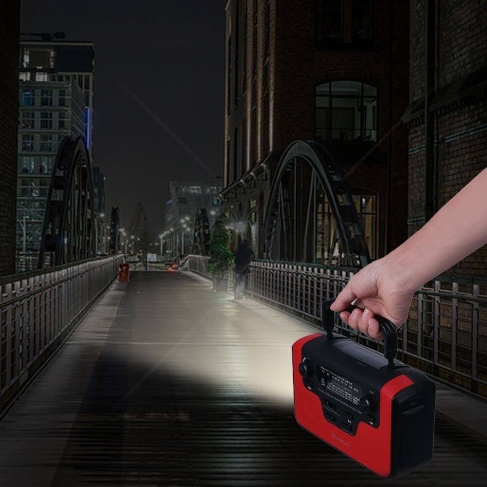 Solar Hand Crank Emergency AM/FM/SW/WB Radio with Alarm X829697