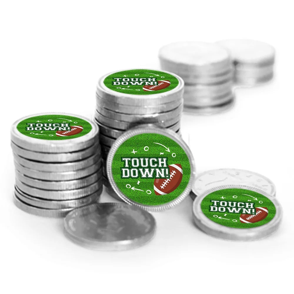 84 Pcs Candy Favors Chocolate Coins with Silver Foil W48318
