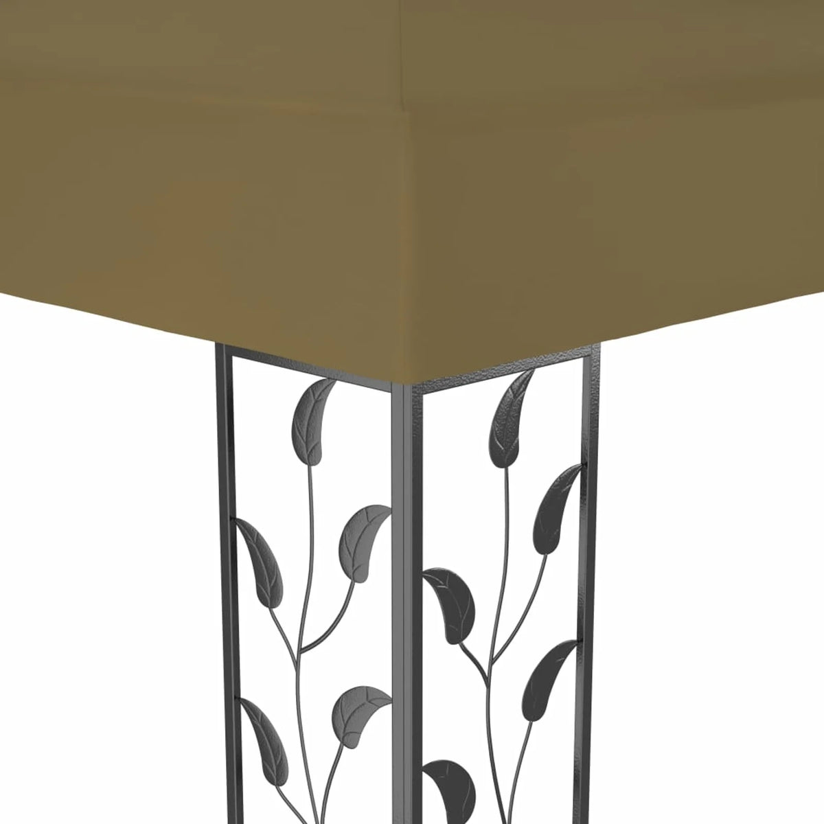 Taupe Steel Frame Outdoor Party Tent Gazebo Canopy Shelter 118.1 x 157.5 Inches O64132