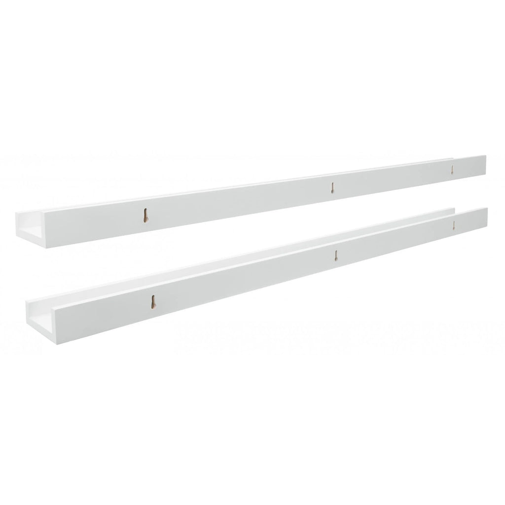 Set of 2 White Engineered Wood Frame Ledge L9440