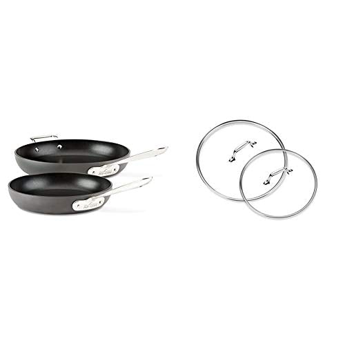 Hard Anodized Nonstick 2 Piece Fry Pan Set 10 12 Inch Cookware Black L945