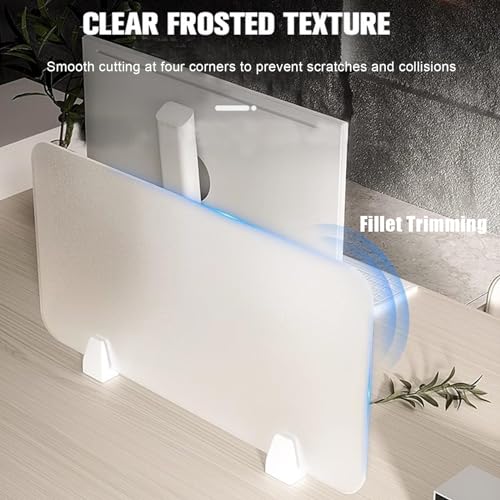 Acrylic Free Standing Privacy Screen, 80x30cm Q520055