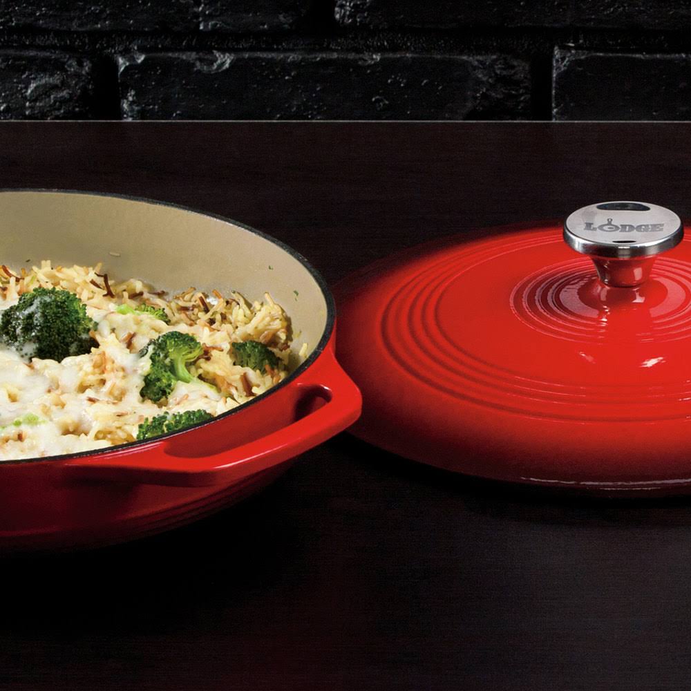 Red Cast Iron Casserole Dish 3.6 qt Z785