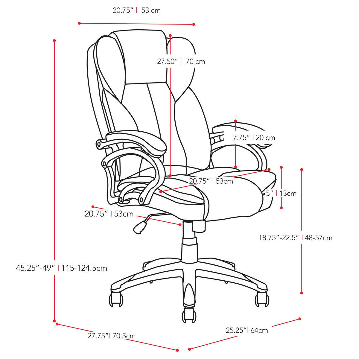 Caramel Brown Leatherette Executive Office Chair F13284