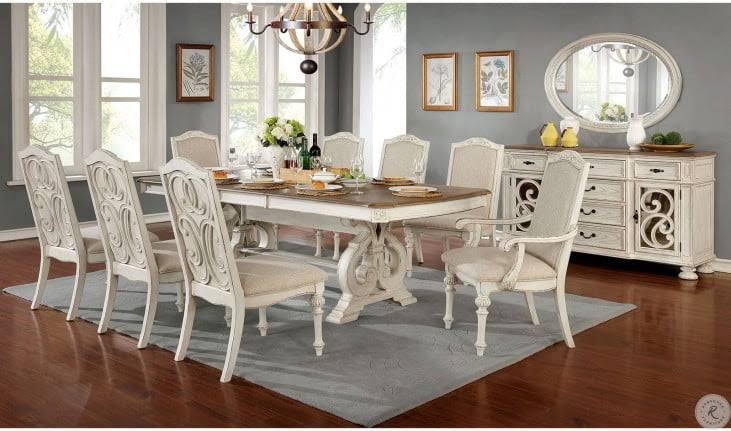 Antique White Arm Chair Set of 2 M525668