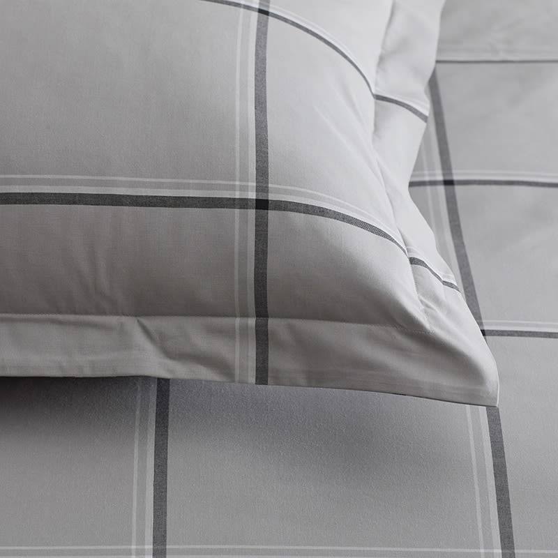 Gray Multi Twin Percale Duvet Cover U316261