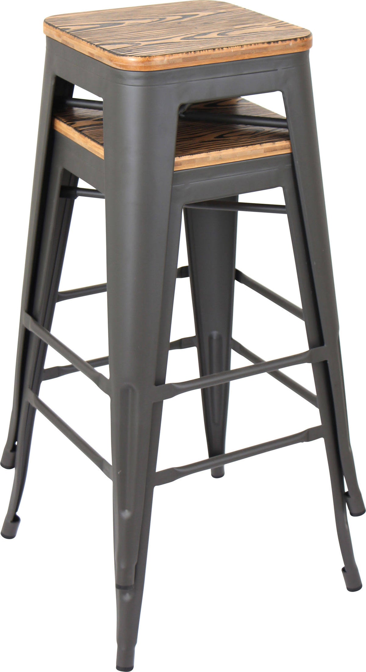 Industrial Barstool Grey/Brown Q301