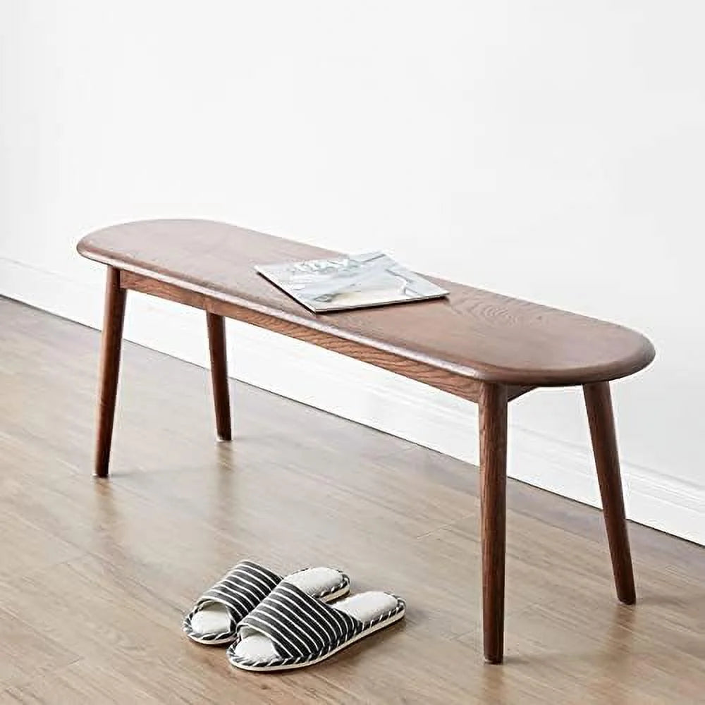 Oak Wood Dining Bench Woven Design 2-3 Seater S97836