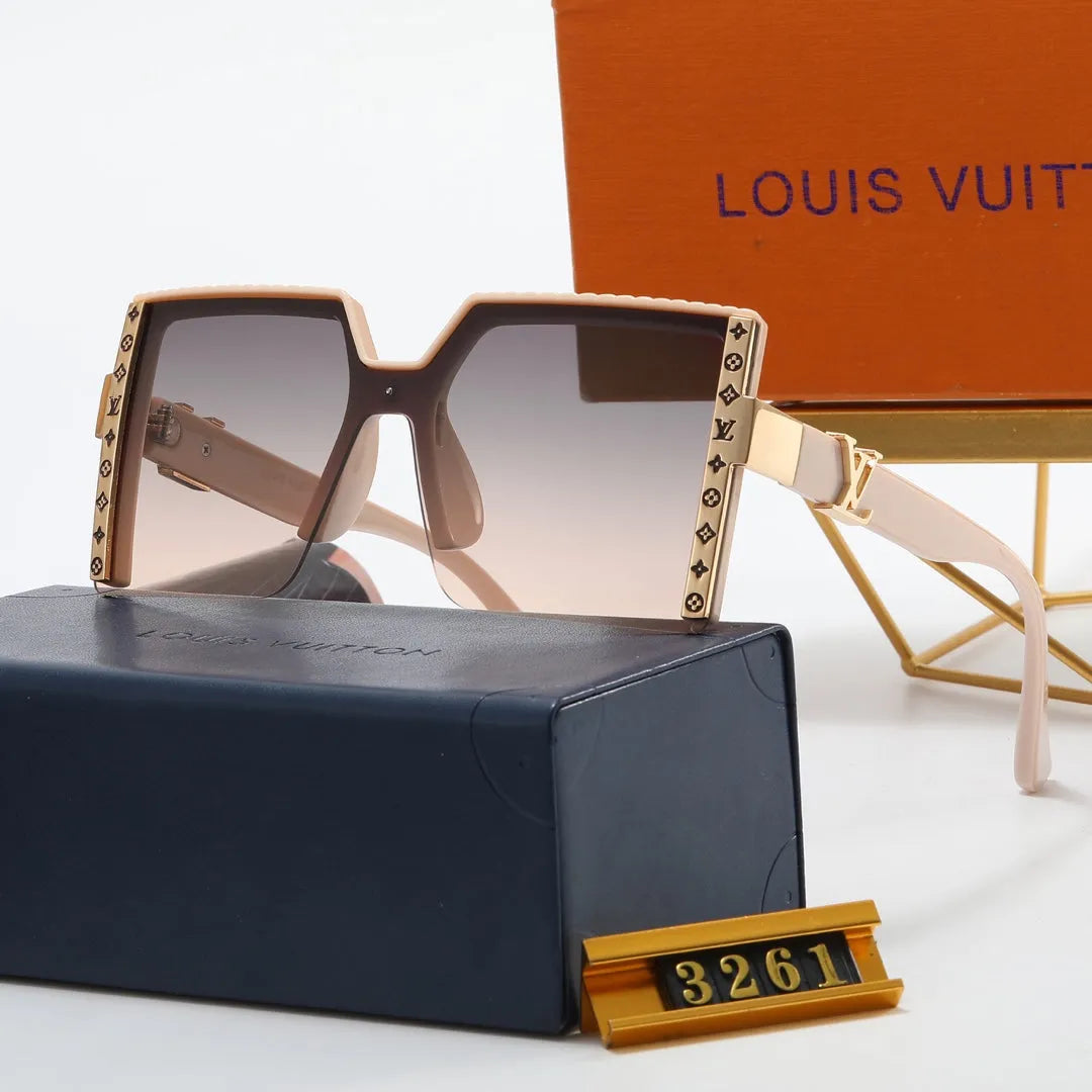 Luxury Four-Leaf Flower Half-Frame Polarized Sunglasses K5082