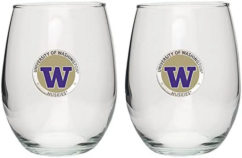 Set Of 2 15 OZ Stemless Glass Goblets X98425