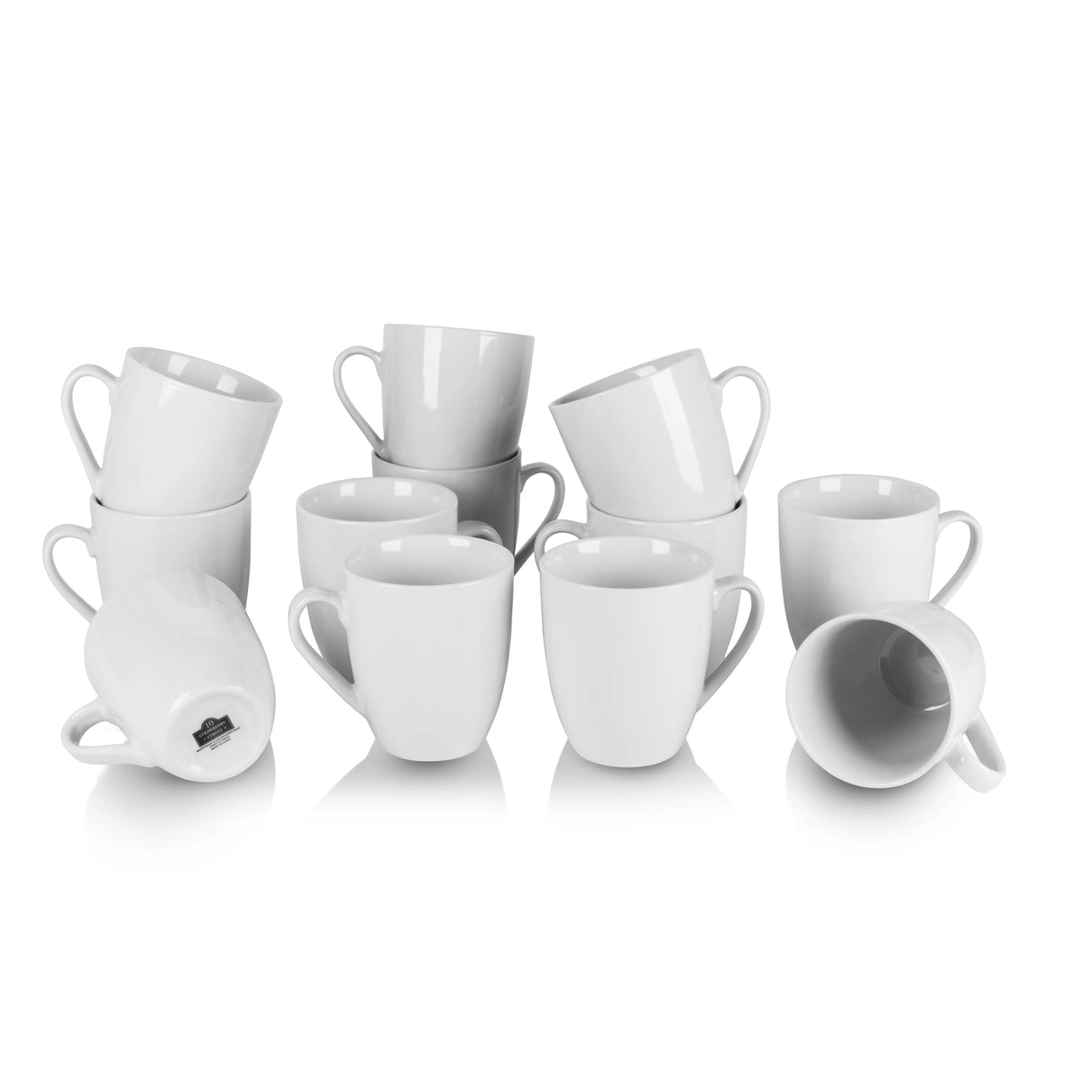 Ceramic Mug Set of 12 White Y2557