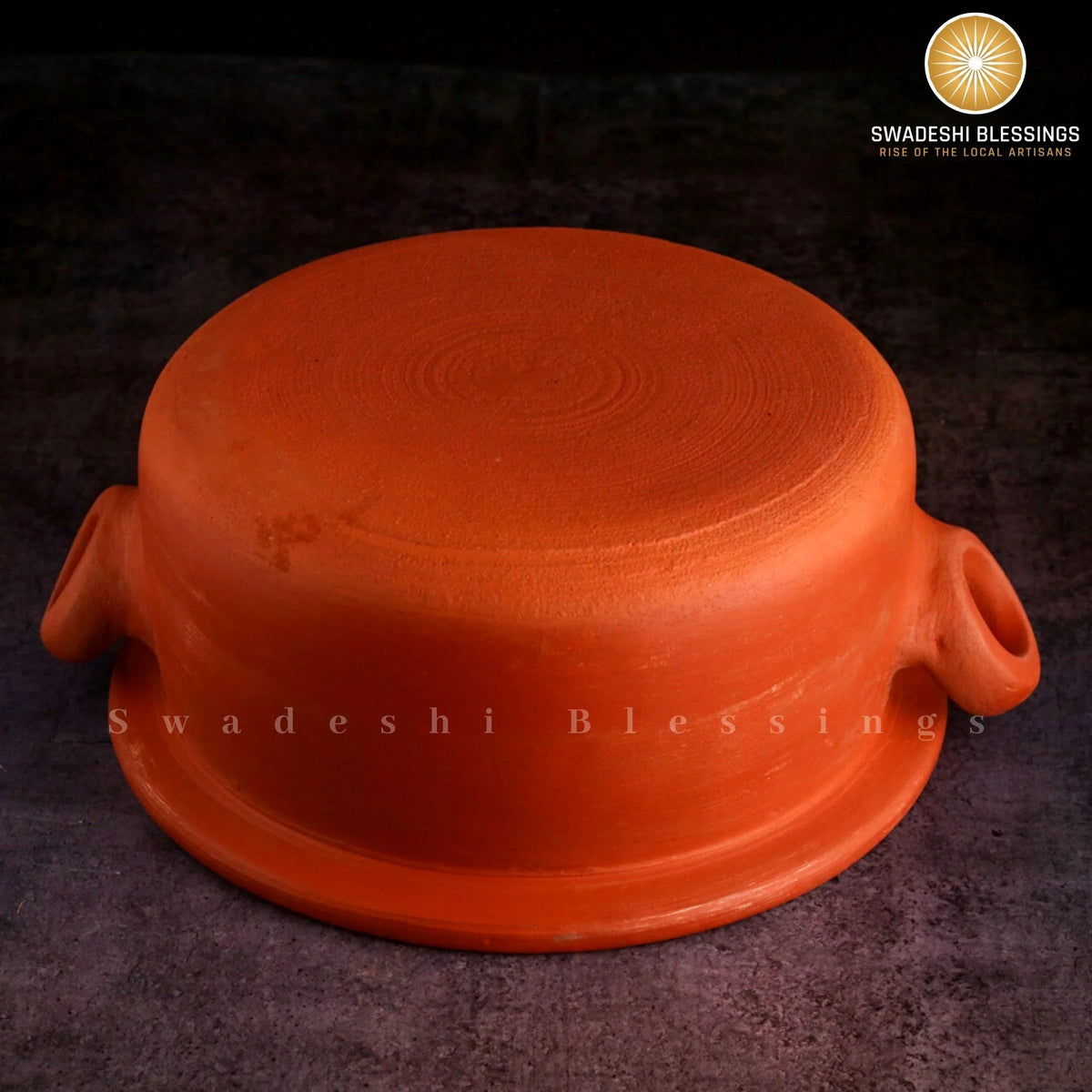 Unglazed Clay Pot with Lid Combo 2.5 & 3.5L Earthen Kadai V7956