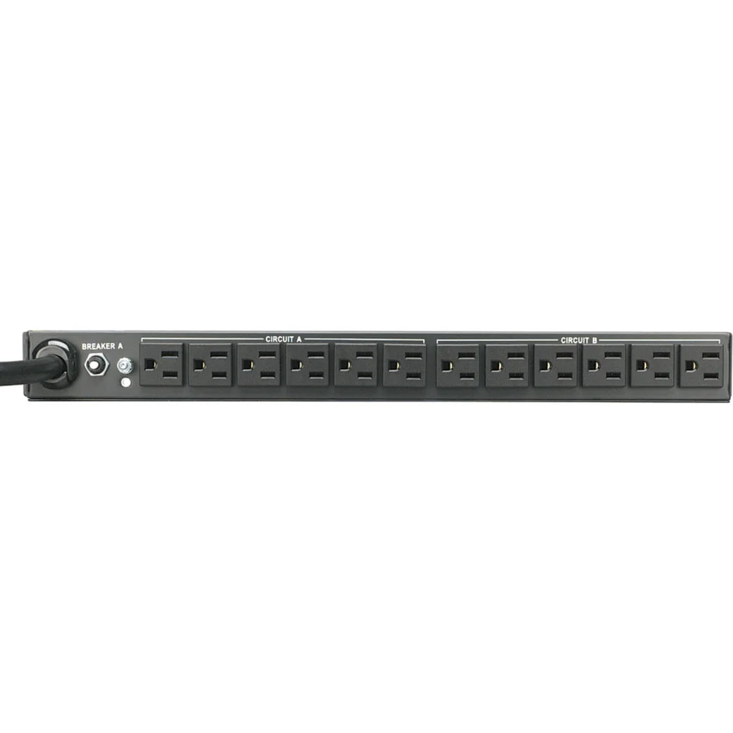 PDU 2.9kW Single-Phase 120V Basic 24 NEMA 5-15R Outlets NEMA L5-30P Input 15 ft. Cord 1U Rack-Mount G9332